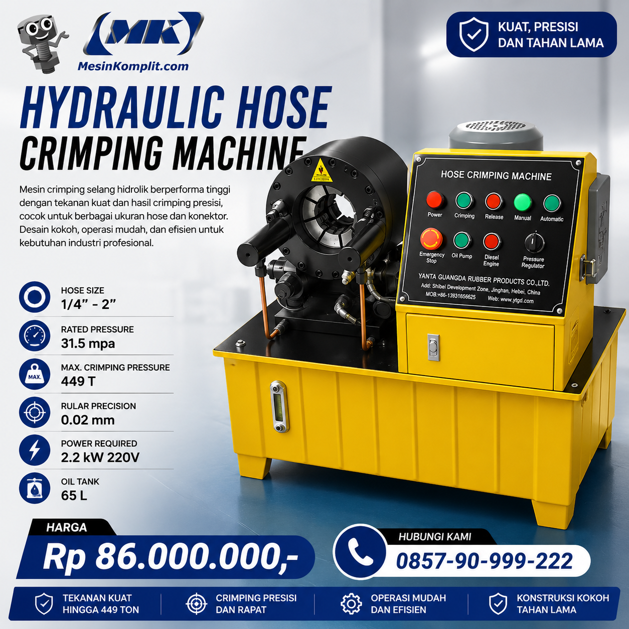 Mesin Press Selang Hidrol...